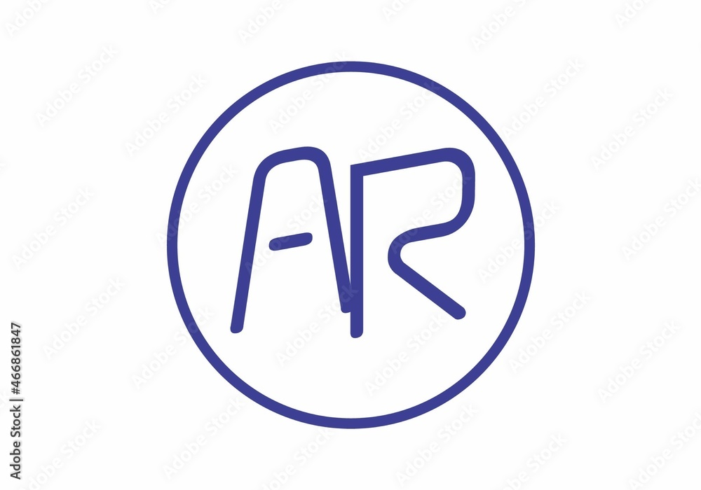 Unique shape of AR initial letter Unique shape of AR initial letter