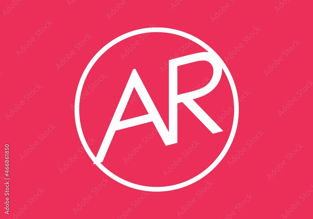 Unique shape of AR initial letter Unique shape of AR initial letter