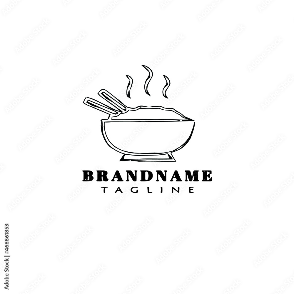 asian foods logo cartoon icon template black isolated vector illustration asian foods logo cartoon icon template black isolated vector illustration