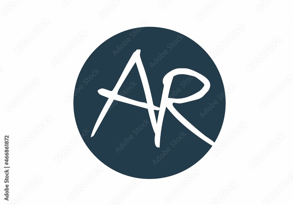 Unique shape of AR initial letter Unique shape of AR initial letter