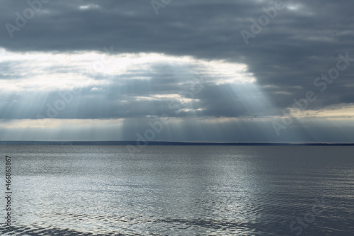 storm clouds over the sea