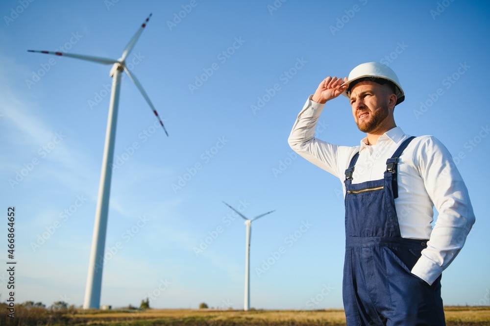 Wind turbines generating electricity. energy conservation concept. Wind turbines generating electricity. energy conservation concept.