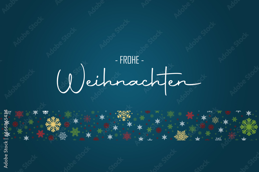 Naklejka premium Karte oder Banner mit Frohe Weihnachten