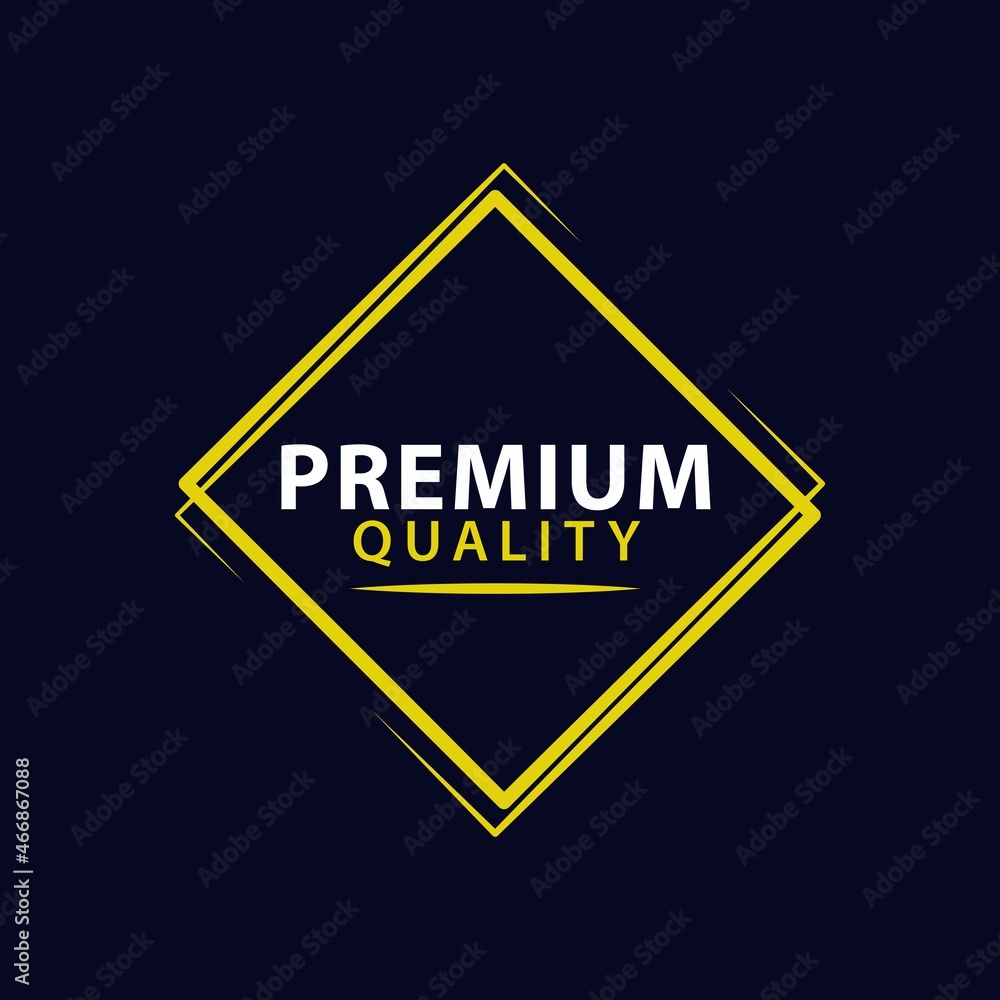 Yellow Diamond Sharp Line Premium Emblem Vector Design With Dark Blue Background Yellow Diamond Sharp Line Premium Emblem Vector Design With Dark Blue Background