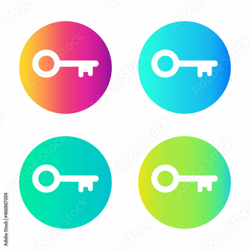 Colourful set of keys, icon, vector.