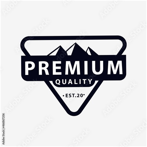 Triangle Premium Vintage Emblem Vector Design Illustration