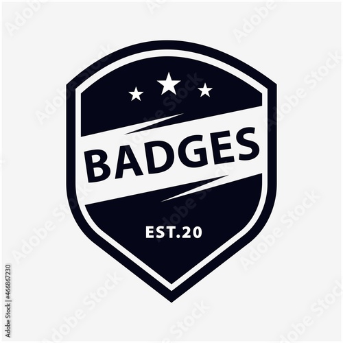 Vintage Shield Emblem Vector Design Illustration