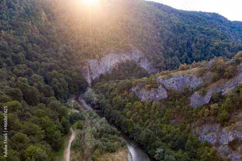 Aerial view of Suncuius, Bihor, Romania