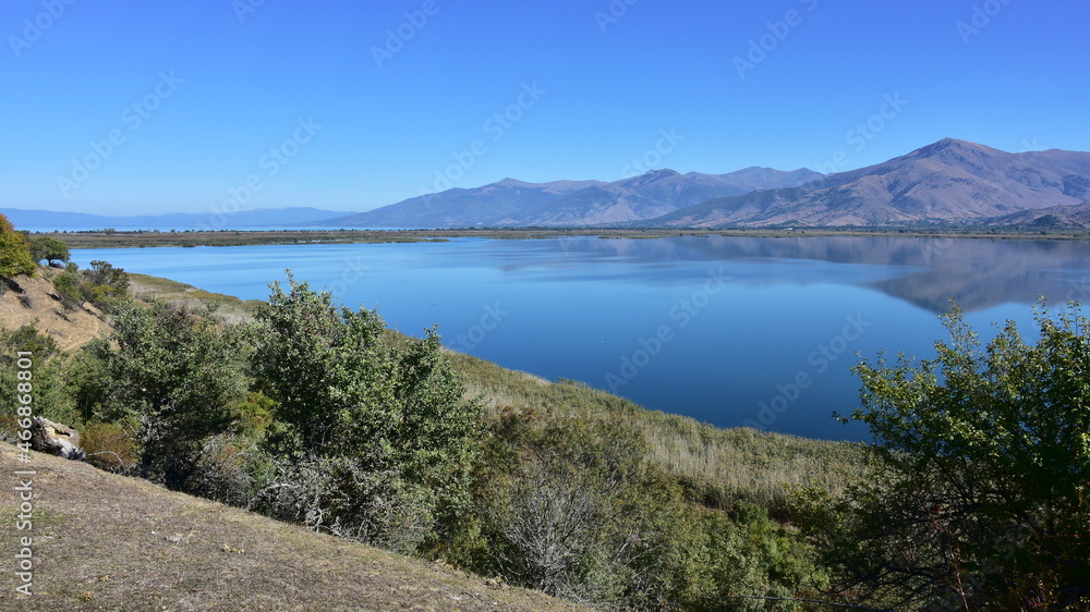 lake Prespa in nothern part of Greece