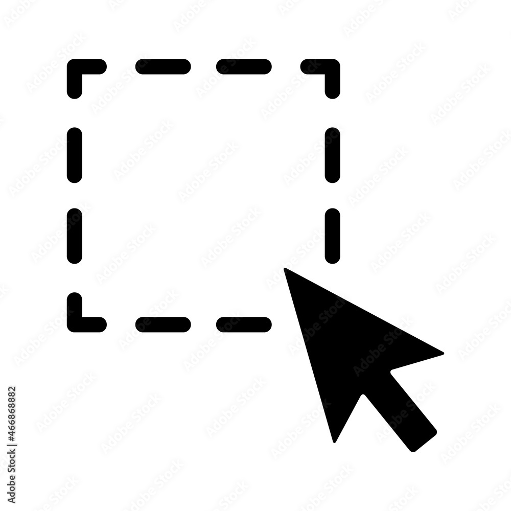Mouse pointer cursor selection flat vector icon for apps and websites ...