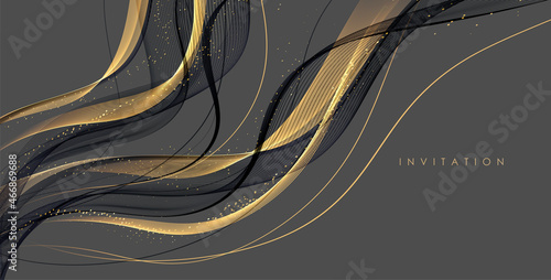 Vector abstract colorful flowing wave lines. Design element for wedding invitation, greeting card