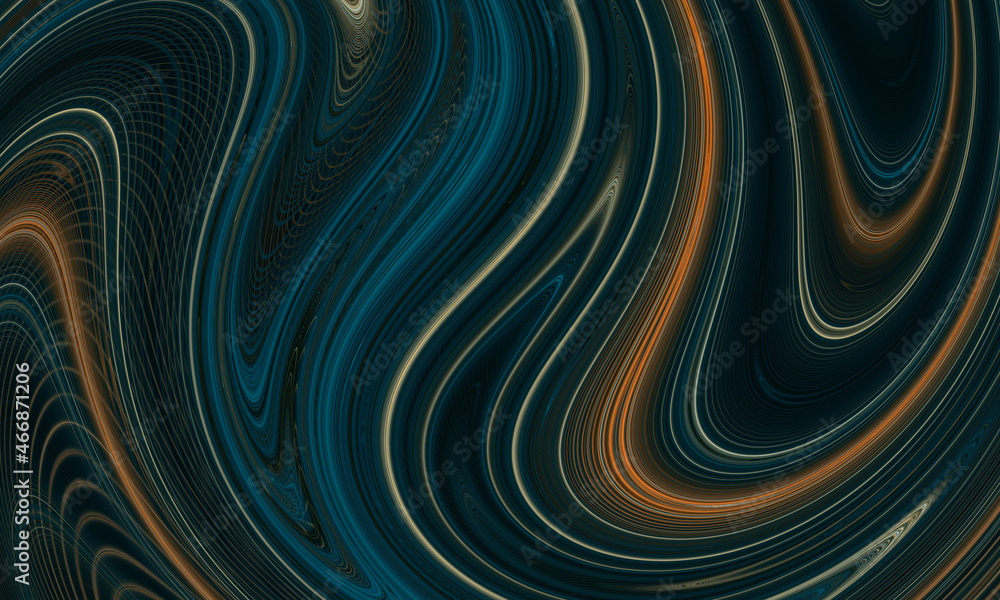 Spellbinding motion of orange blue paint mix in ductile digital 3d artwork. Colorful ripples and curvy lines create soft flow texture. Great as wrapping cover, print, wall art, juicy background. Spellbinding motion of orange blue paint mix in ductile digital 3d artwork. Colorful ripples and curvy lines create soft flow texture. Great as wrapping cover, print, wall art, juicy background.