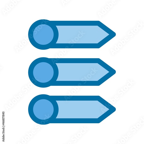 Priority Filled Blue Vector Icon Design