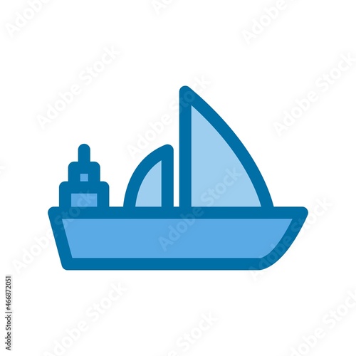 Ship Filled Blue Vector Icon Design
