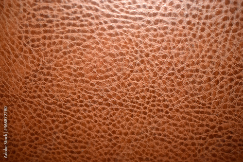 Leather surface of dermantine with a fine brown pattern photo