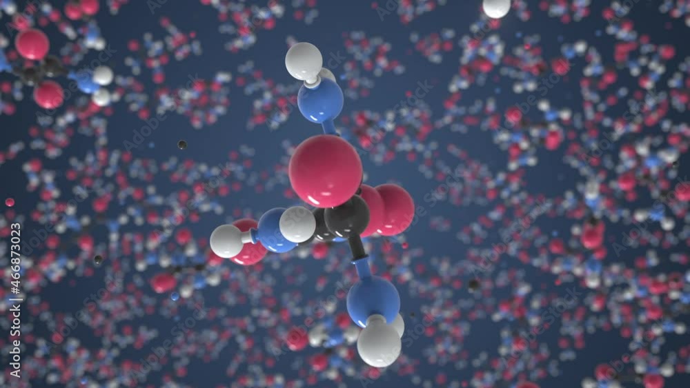 Molecule of oxamide, isolated molecular model. Looping 3D animation or motion background Molecule of oxamide, isolated molecular model. Looping 3D animation or motion background