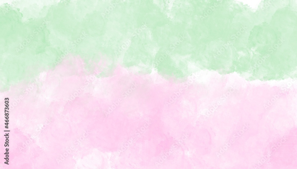 Pink and green abstract watercolor background. Wallpaper art.