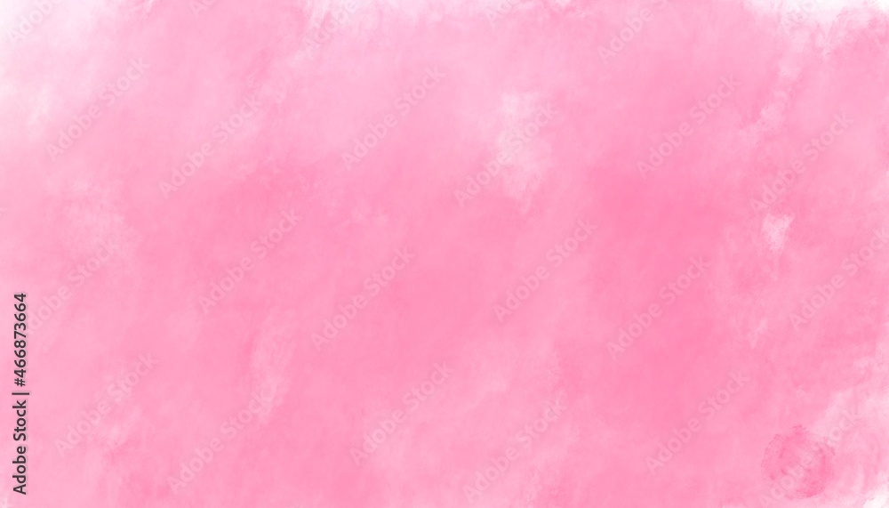 Pink watercolor background with space. Hand painted wallpaper art