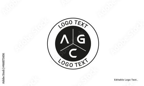 Vintage Retro AGC Letters Logo Vector Stamp 