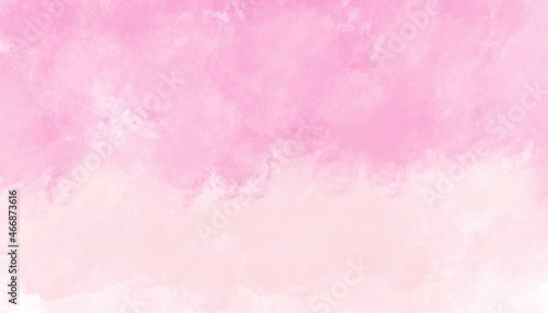 Pink background with watercolor painted. Wallpaper art.
