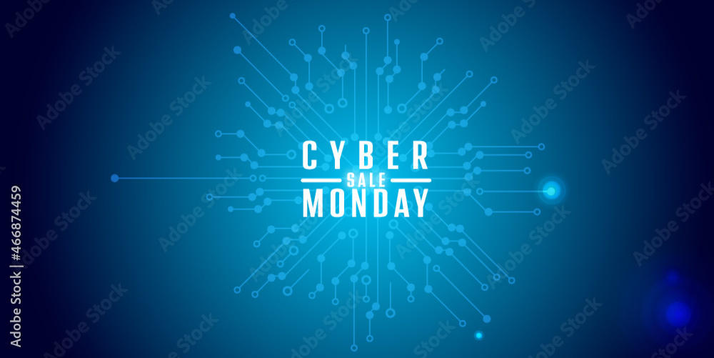 Obraz premium cyber monday shopping - circuit board illustration 