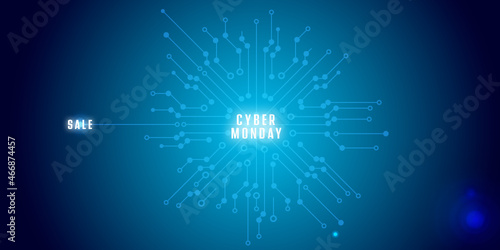 cyber monday shopping - circuit board symbol