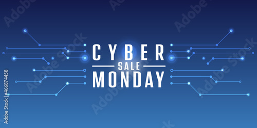 cyber monday sale - blue background