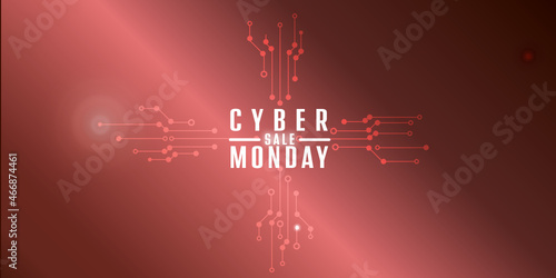 cyber monday shopping - circuit board illustration
