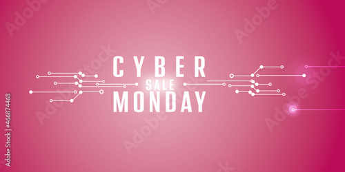 cyber monday shopping - circuit board illustration
