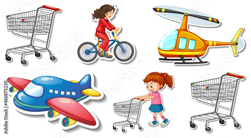 Random stickers with transportable vehicle objects