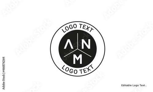 Vintage Retro ANM Letters Logo Vector Stamp 