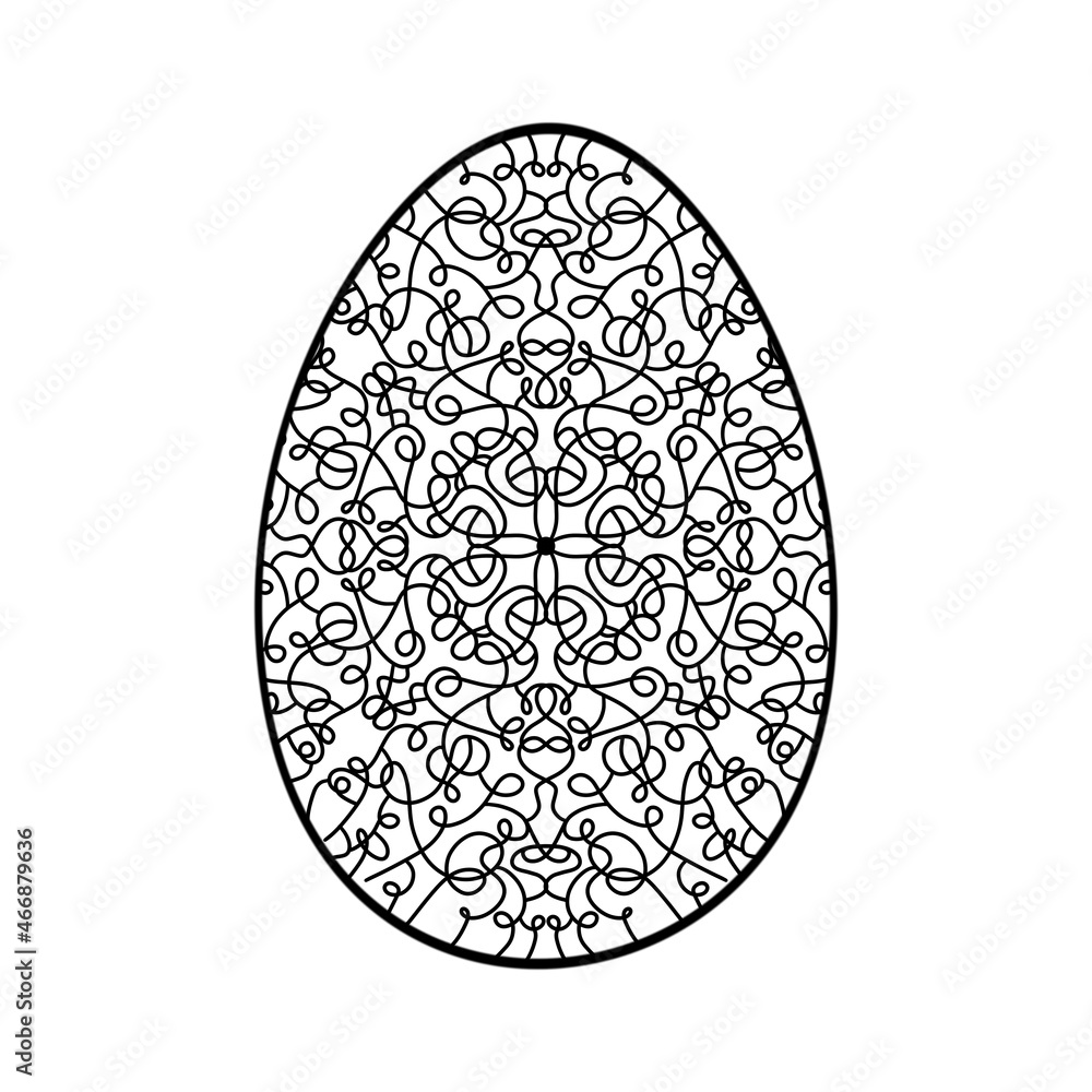 Seamless Easter pattern with line art eggs Seamless Easter pattern with line art eggs