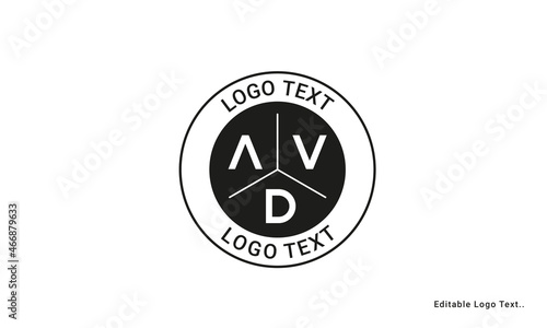 Vintage Retro AVD Letters Logo Vector Stamp 