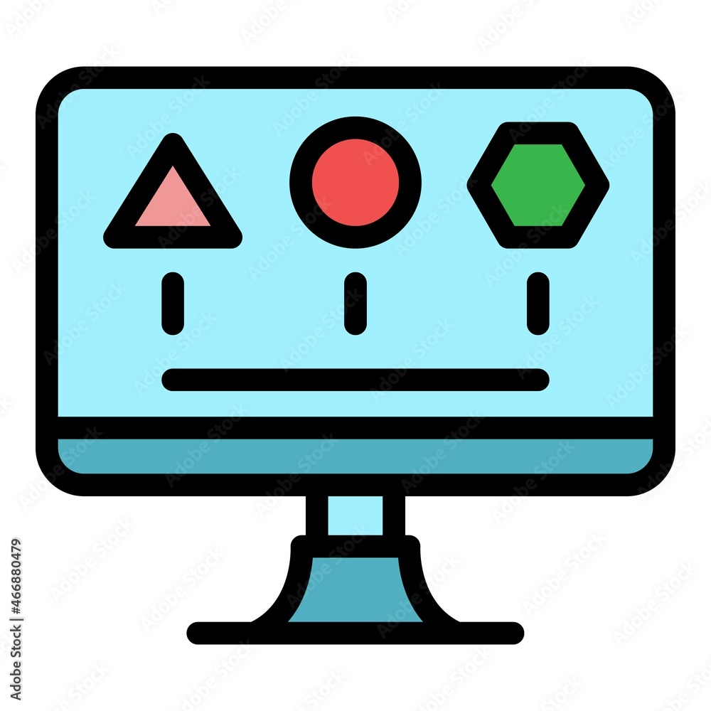 Driving exam icon. Outline driving exam vector icon color flat isolated Driving exam icon. Outline driving exam vector icon color flat isolated