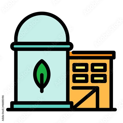 Fertilize bucket icon. Outline fertilize bucket vector icon color flat isolated