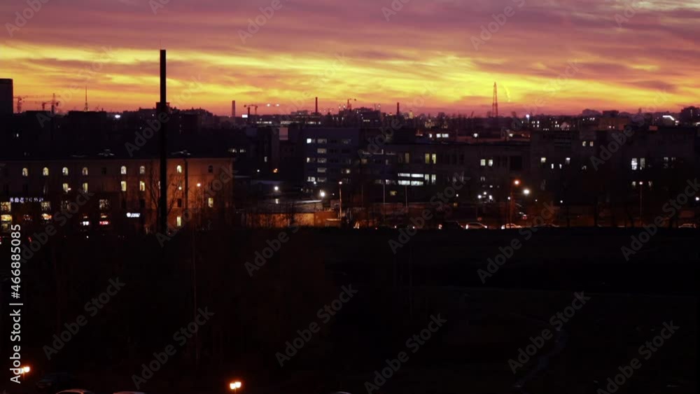 cars traffic on street of Saint Petersburg, Russia. View from distance cars traffic on street of Saint Petersburg, Russia. View from distance