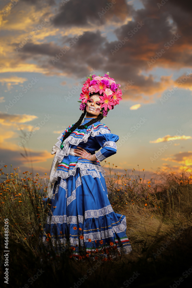 Fototapeta premium Catrina de Jalisco, Tradiciones Mexicanas 