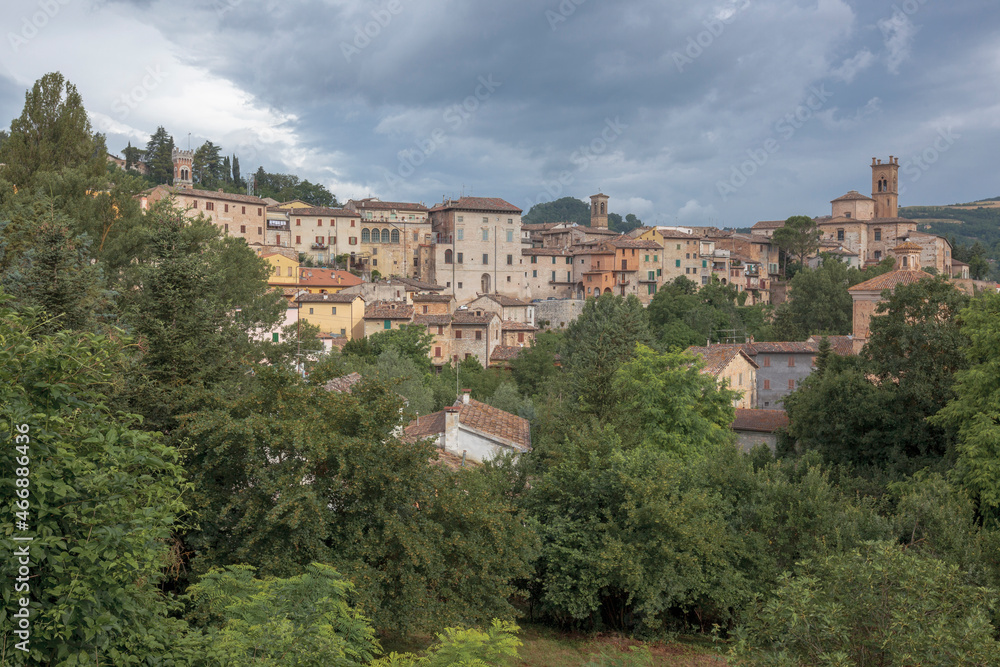 Pergola. Pesaro e Urbino. Panorama della città