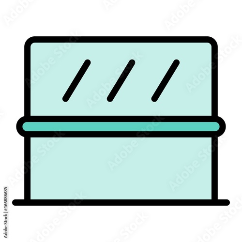Ballet barre icon. Outline ballet barre vector icon color flat isolated