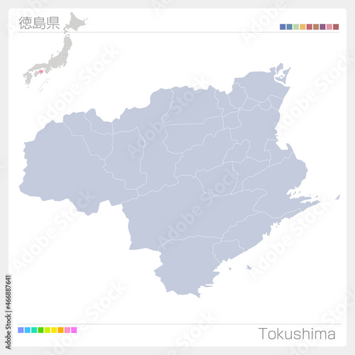 徳島県の地図・Tokushima