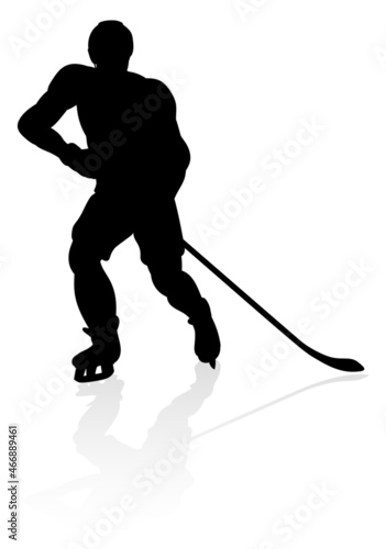 Hockey Player Silhouette
