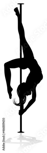 Pole Dancing Woman Silhouette