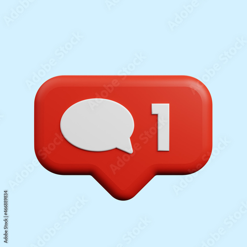 Free Download 3d illustration of social media notification concept icon comment - GFXLoad