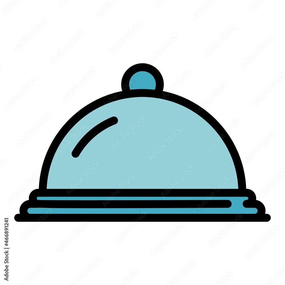 Greek food tray icon. Outline greek food tray vector icon color flat isolated Greek food tray icon. Outline greek food tray vector icon color flat isolated