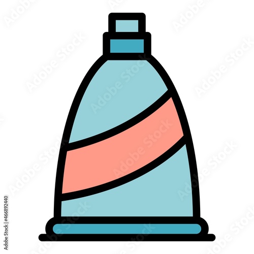 Greek extra virgin oil icon. Outline greek extra virgin oil vector icon color flat isolated
