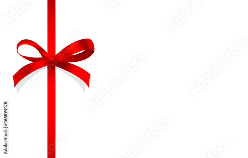 red bow on a white