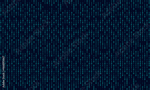 Digital code background. Matrix style program. Random falling numbers.
