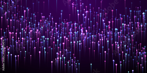 Abstract vertical line streams fiber optics