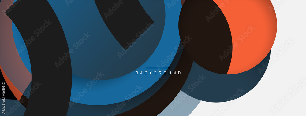 Circle and round shapes abstract background. Vector illustration for wallpaper banner background or landing page