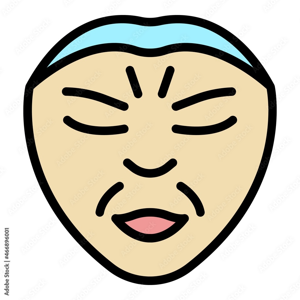 Fototapeta premium Wrinkles makeup icon. Outline wrinkles makeup vector icon color flat isolated